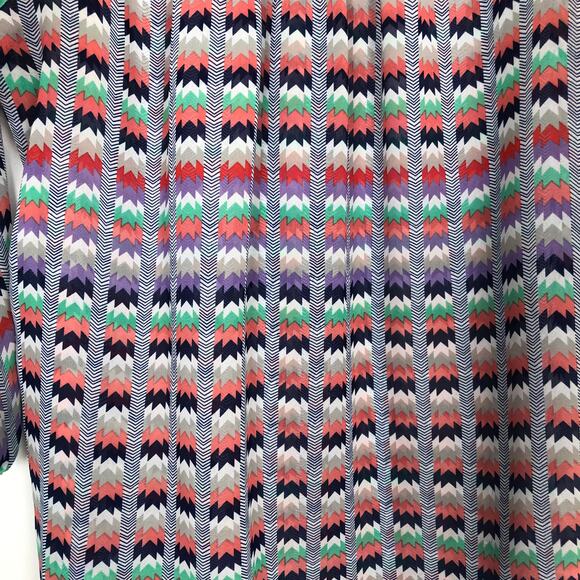 Gap Multicolor 3/4 Balloon Sleeves Scoop Neck Top Size M - Picture 5 of 11